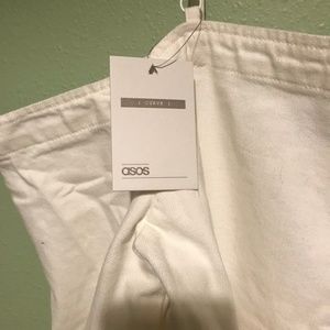 ASOS Tops - Asos White Denim off the shoulder pleated top NWT ASOS Tops - Asos White Denim off the shoulder pleated top NWT